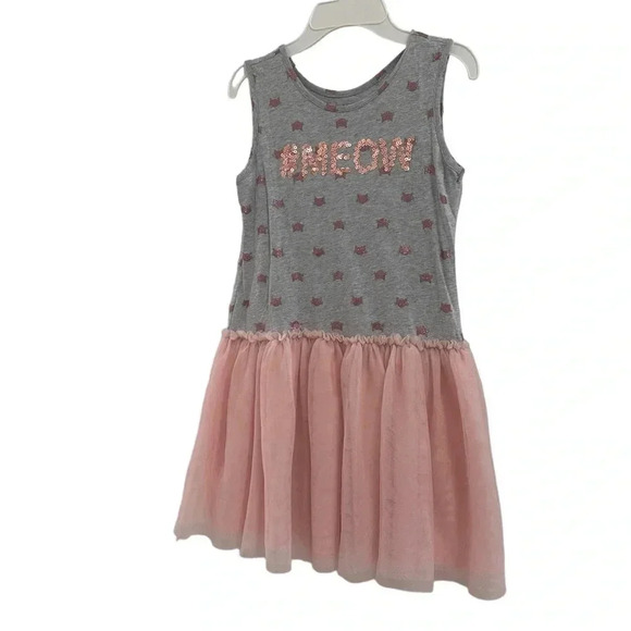 2 for $15 Children's Place Girls Sequin & Tutu Tulle Fabric Dress in pretty Pink - Picture 6 of 8